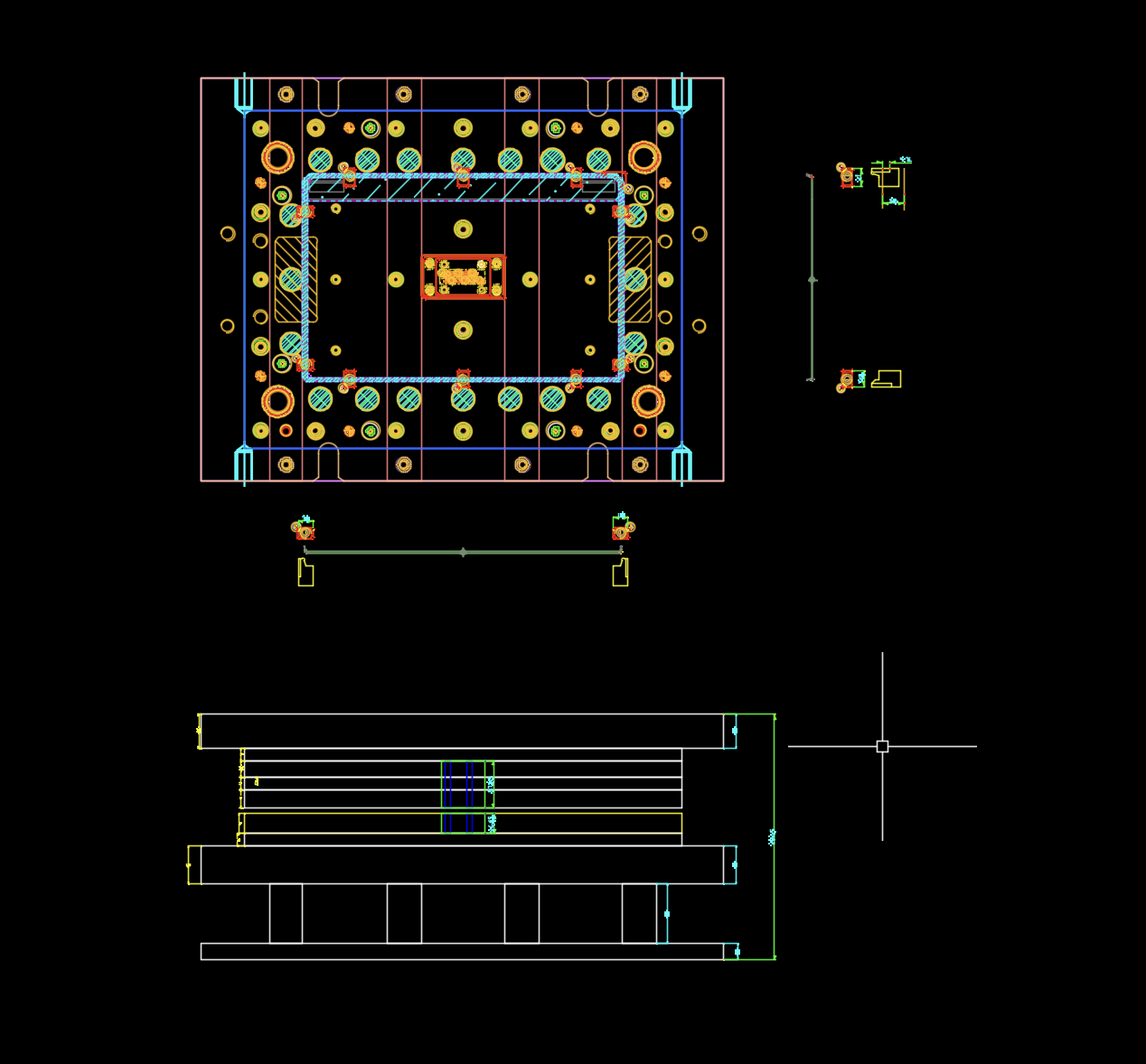 14寸笔记本A壳冲压LOGO冲压打字模具设计图